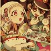 Cute Hananko & Nene Eat Vintage Kraft Paper Poster