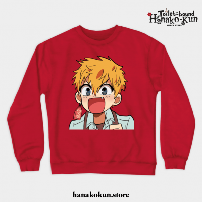 Cute Jibaku Shounen Hanako-Kun Crewneck Sweatshirt Red / S