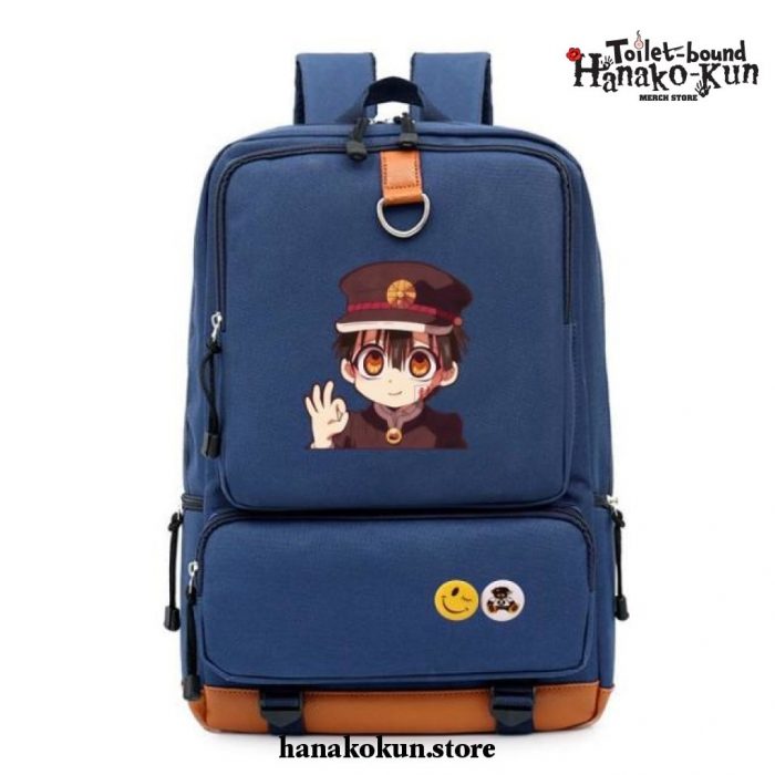 Cute Toilet-Bound Jibaku Shounen Hanako Kun Canvas Backpack Blue