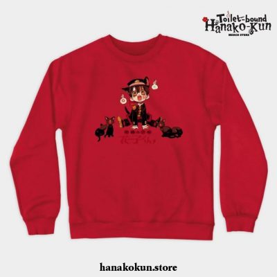 Hanako And Kitty Crewneck Sweatshirt Red / S