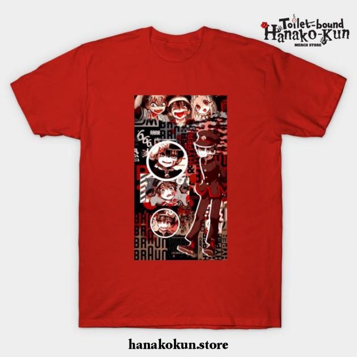 Hanako Collage Anime T-Shirt Red / S