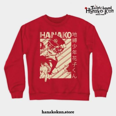 Hanako Kun Crewneck Sweatshirt Ver 1 Red / S