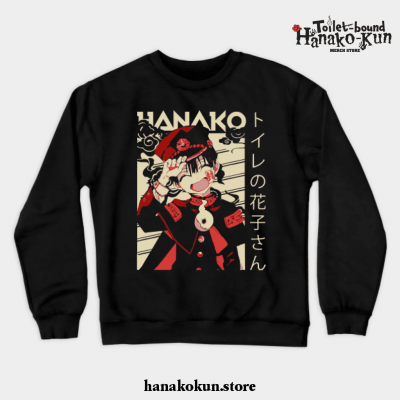 Hanako Kun Crewneck Sweatshirt Ver 2 Black / S