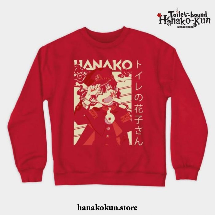 Hanako Kun Crewneck Sweatshirt Ver 2 Red / S