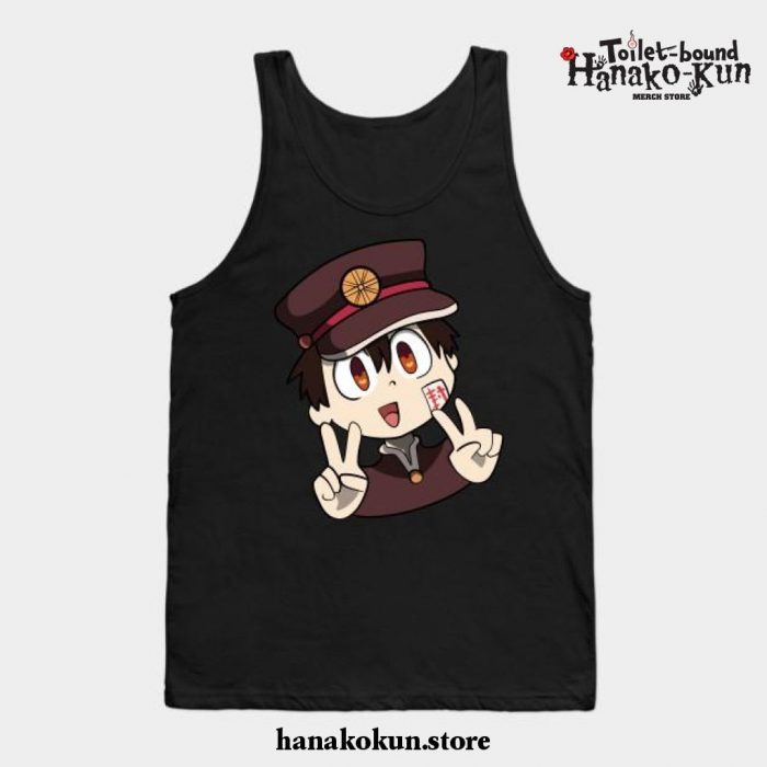 Hanako-Kun Peace Signs Tank Top Black / S