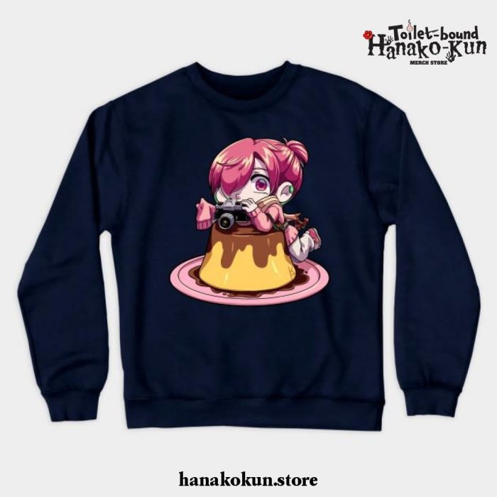 Pudding Mitsuba Crewneck Sweatshirt Navy Blue / S