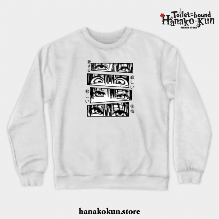 Toilent Bound Hanako Kun Jibaku Shounen Crewneck Sweatshirt White / S