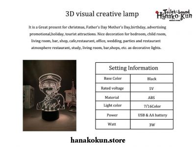 Toilet Bound Hanako Kun 3D Led Lamp Night Light